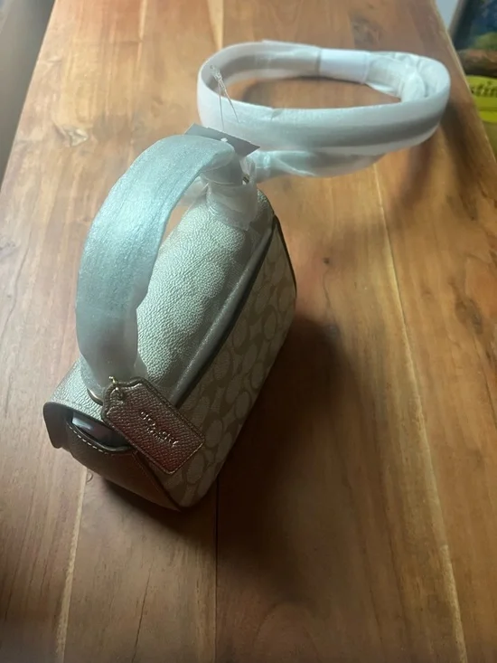 Coach Mini Top-Handle Crossbody in Chalk - Picture 3 of 3